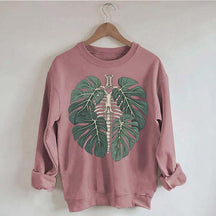 Retro Skeleton Plant Body Sweatshirt