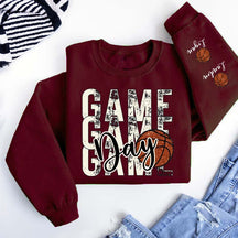 Custom Basketball Name on Sleeve Sweatshirt