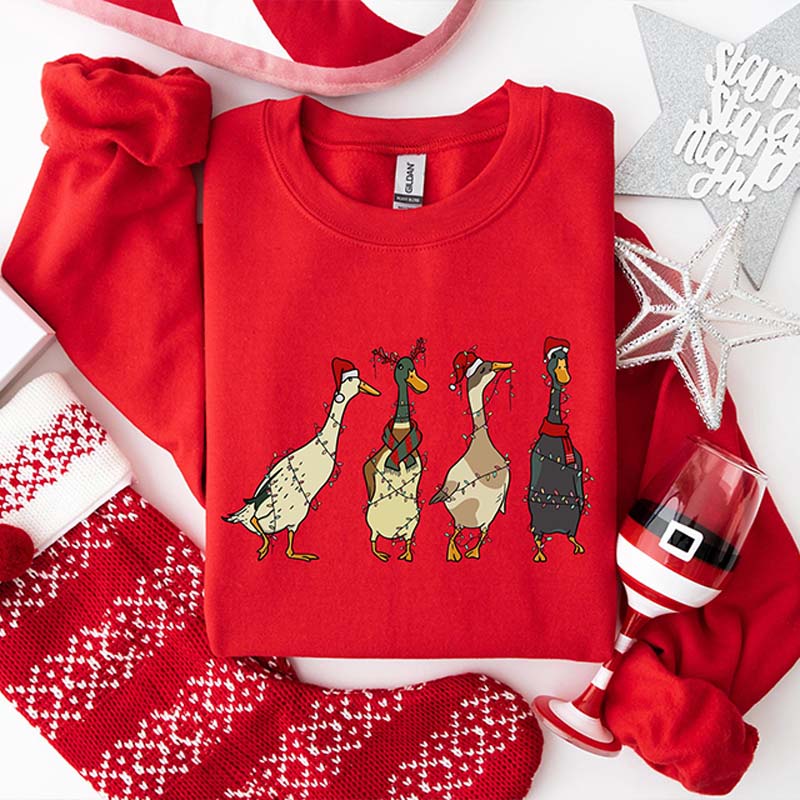 Christmas Ducks Farm Lover Sweatshirt