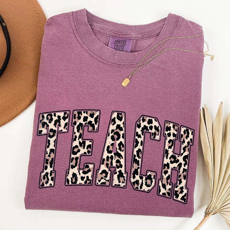 Comfort Colors Leopard Teacher T-Shirt