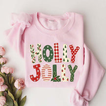 Holly Jolly Merry Christmas Tree Floral Sweatshirt