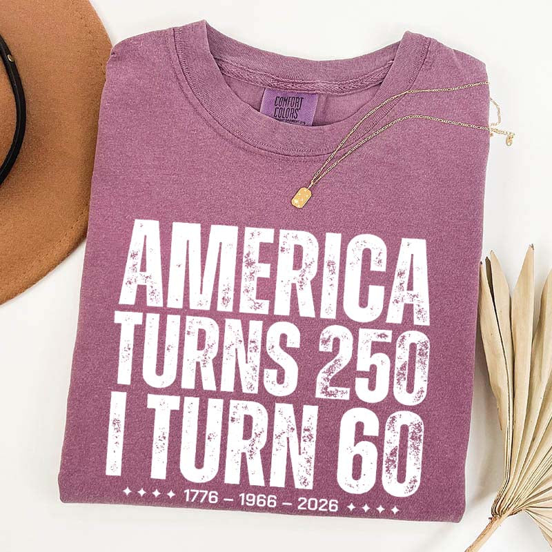 Custom Birthday America Turns 250 T-Shirt