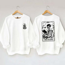 The Reader Tarot Card Front And Back Printing Sweatshirt