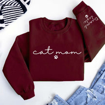 Custom Cat Mom Cute Sweatshirt