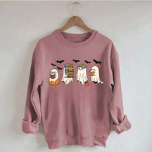 Reading Ghosts Halloween Lover Sweatshirt