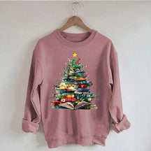 Christmas Book Tree Xmas Lover Sweatshirt