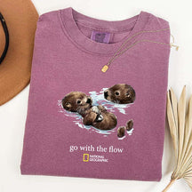 National Geographic Otters Go With The Flow T-Shirt