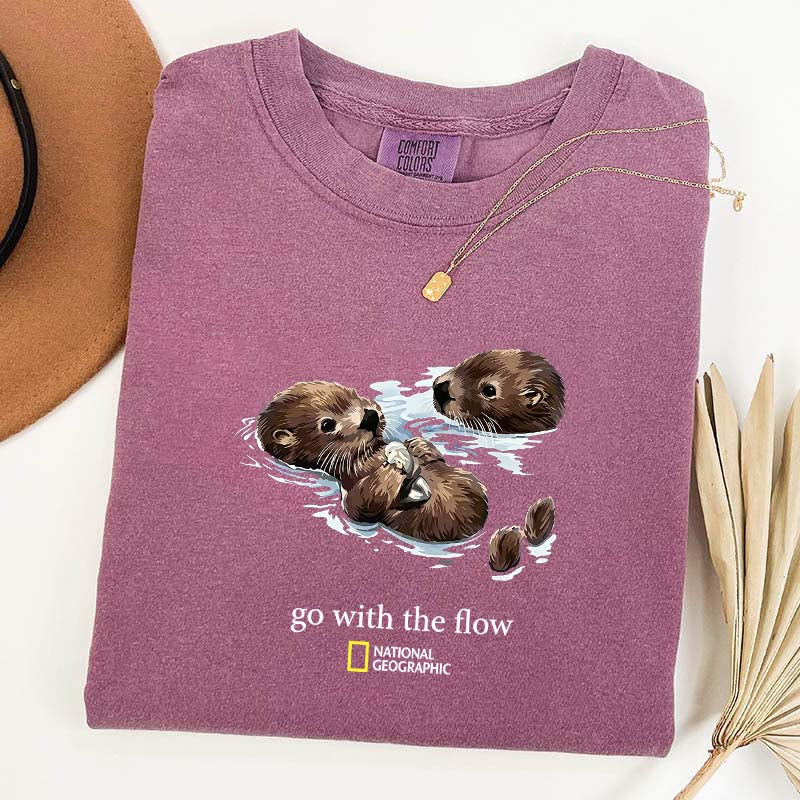 National Geographic Otters Go With The Flow T-Shirt