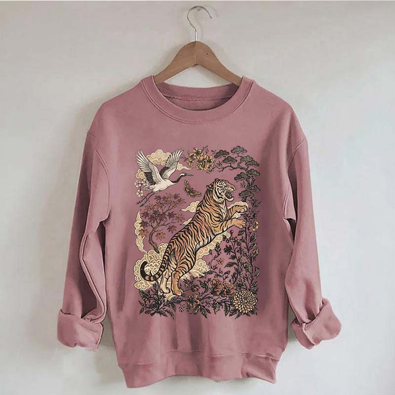 Retro Tiger Wild Cat Sweatshirt