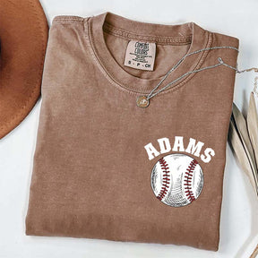 Custom Baseball Name Pocket  T-Shirt