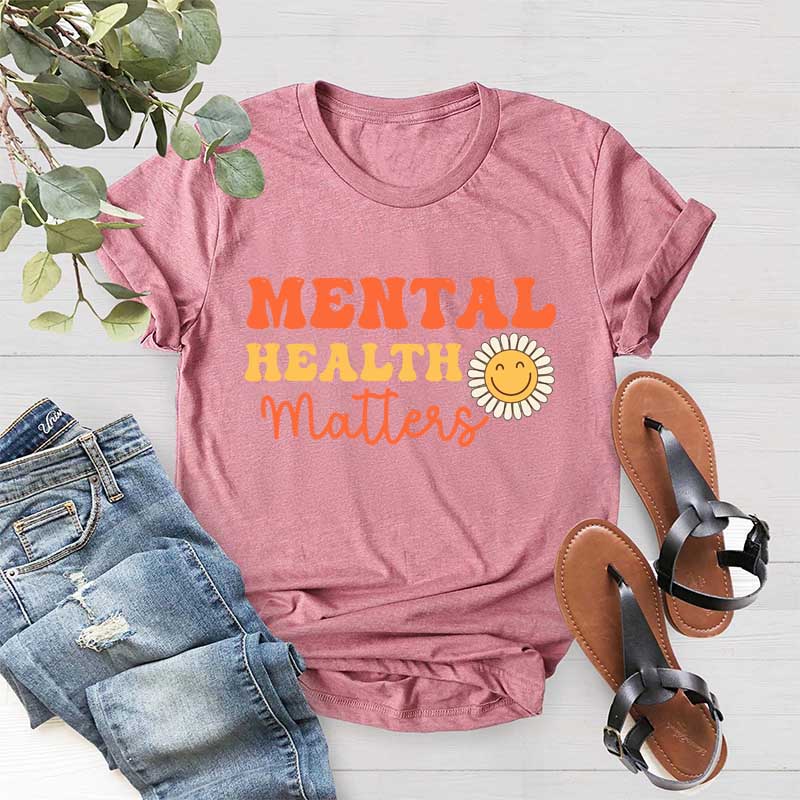 Mental Health Matters Psychologist Sunflower T-Shirt