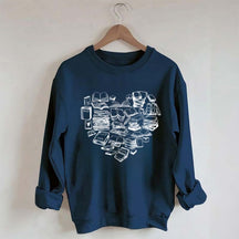 Book Heart Sweatshirt
