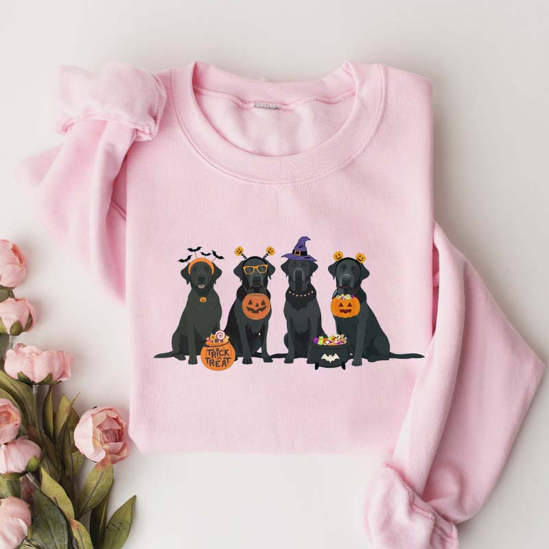 Halloween Black Lab Fall Dog Sweatshirt