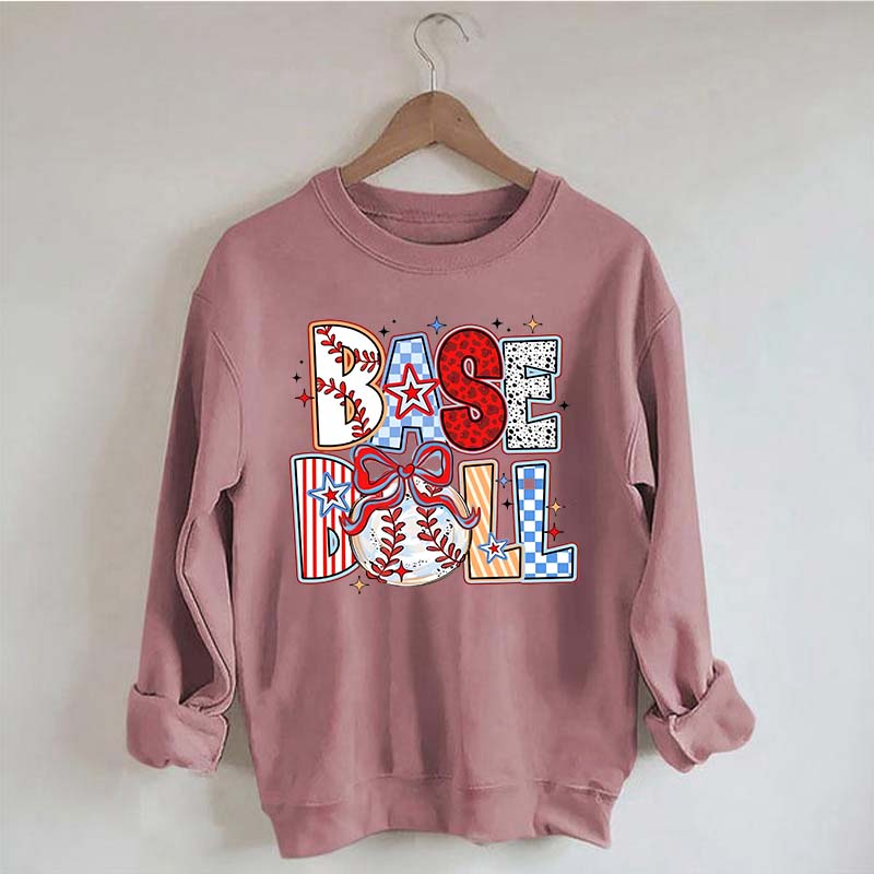 Baseball Coquette Bow Game Day Sweatshirt