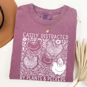 Easily Distracted By Plants and Peckers Wildflowers T-Shirt