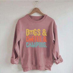 Dogs Coffee Camping Naturel Lover Sweatshirt