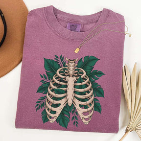 Skeleton Green Plant T-Shirt