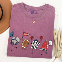 Team Matching Football Doodle T-Shirt