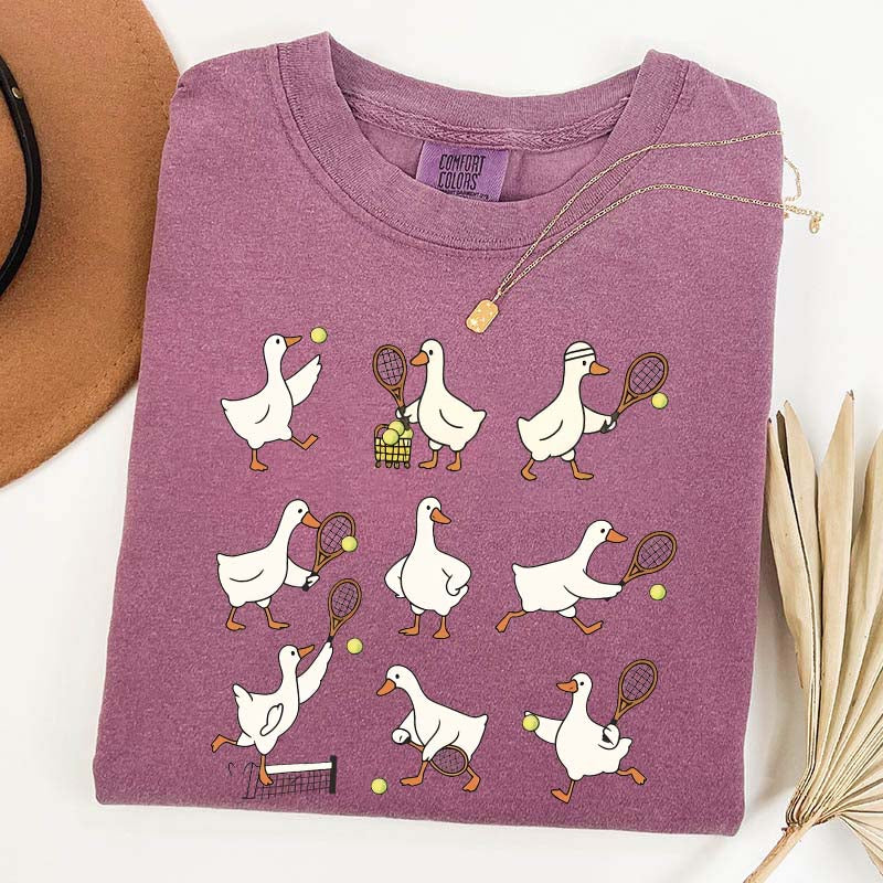 Cute Goose Tennis Sports T-Shirt