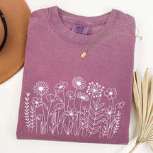 Wild Flower Minimalist Floral T-Shirt