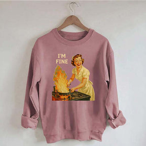 I'm Fine Retro Sweatshirt