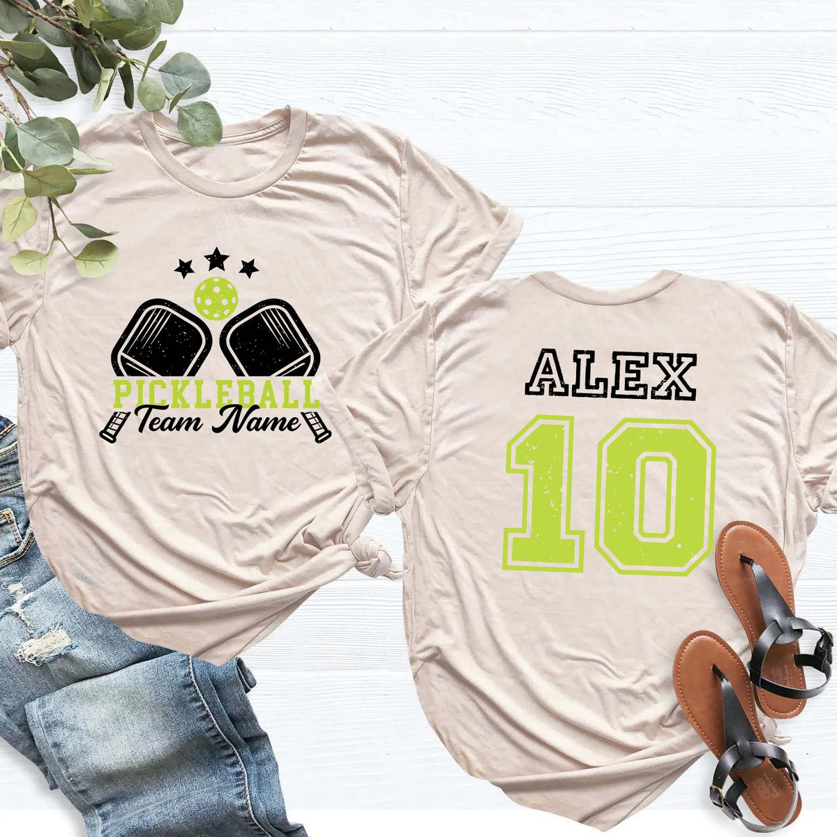 Custom Name and Player Number Pickleball T-Shirt