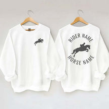 Personalized Equestrian Name Horse Horseback Riding Sweatshirt