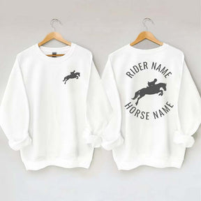 Personalized Equestrian Name Horse Horseback Riding Sweatshirt