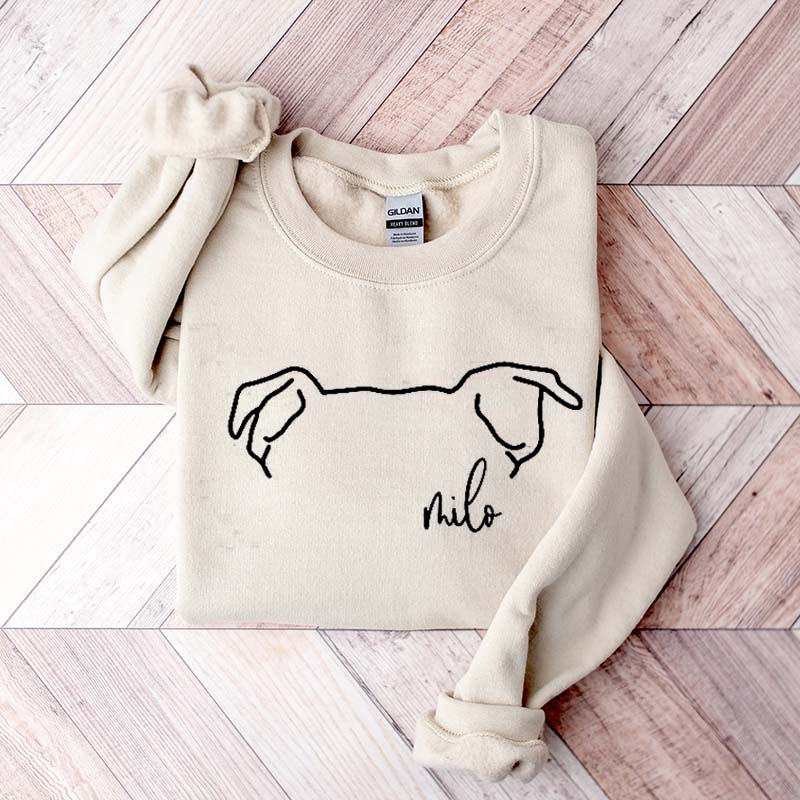 Custom Pitbull Mom Ears Sweatshirt