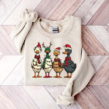 Funny Duck Christmas Lights Sweatshirt