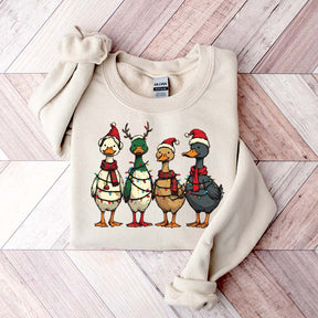 Funny Duck Christmas Lights Sweatshirt