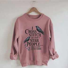 Funny I Cross Stitch Sweatshirt