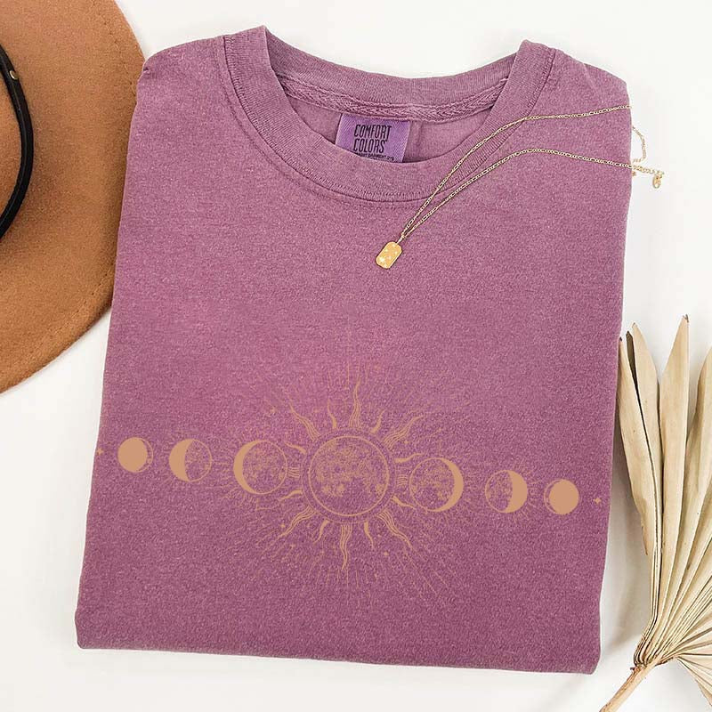 Celestial Comfort Colors Moon T-Shirt