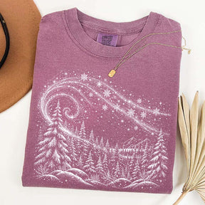 Vintage Winter Forest Trees T-Shirt