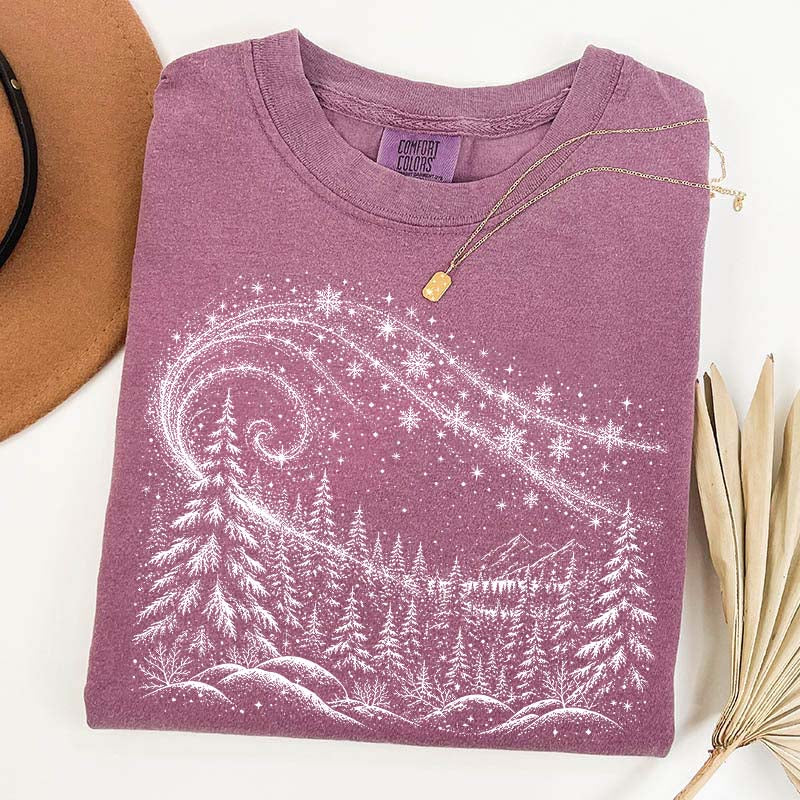 Vintage Winter Forest Comfort Colors T-Shirt