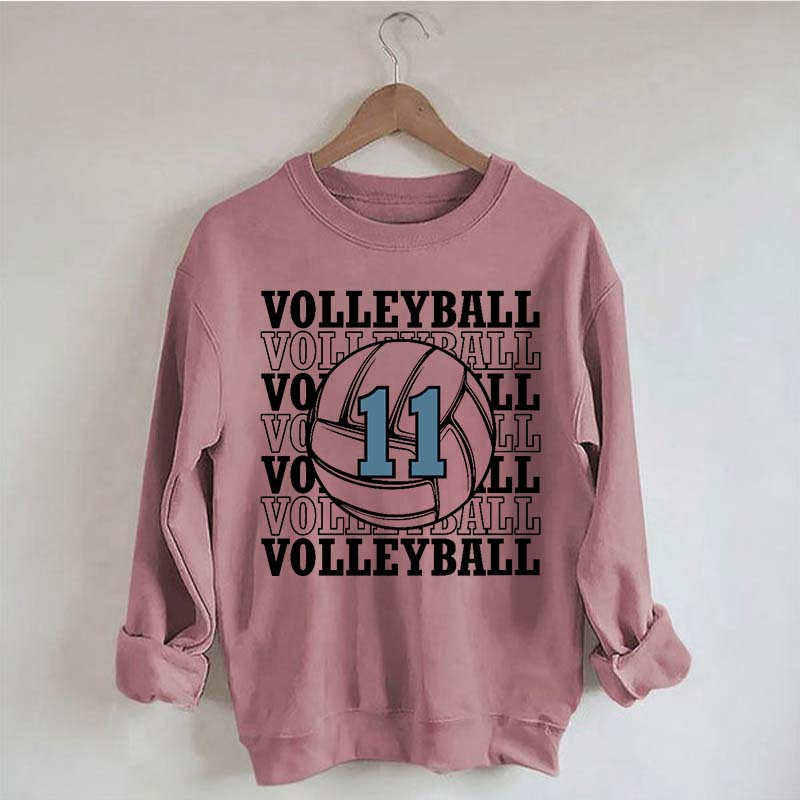 Custom Volleyball Number Team Sweatshirt