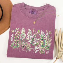 Botanical Fern Leaves Green Foliage T-Shirt