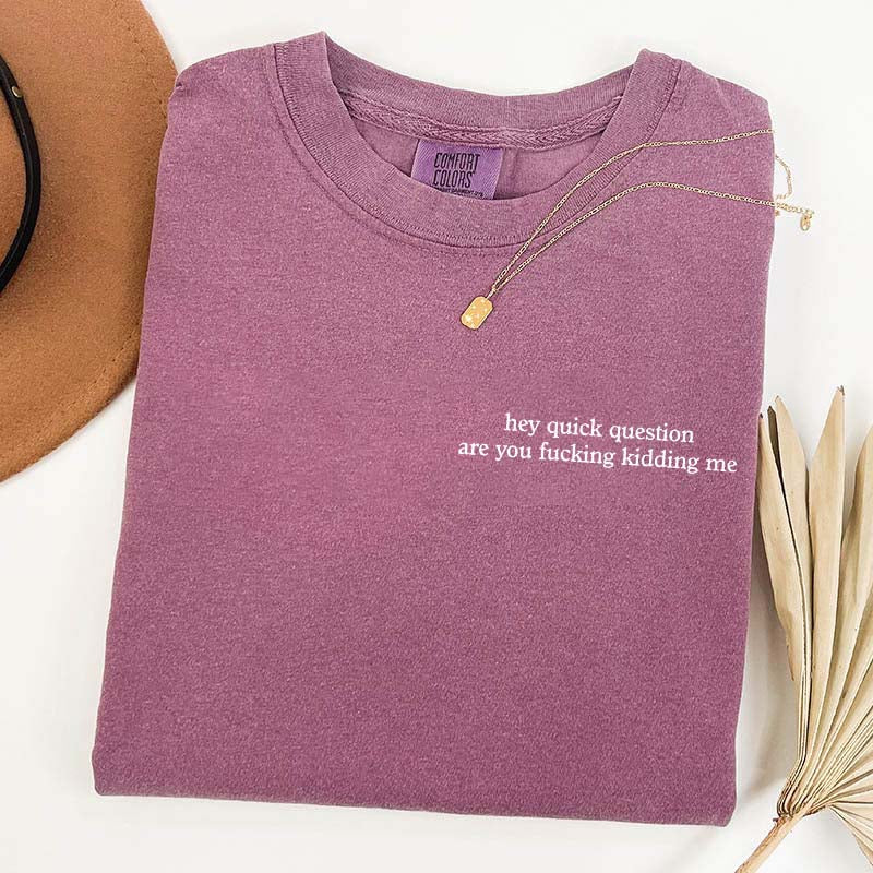 Hey Quick Question Are You Fucking Kidding Me T-Shirt
