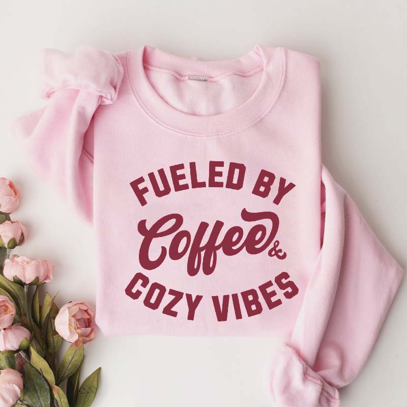 Fueled By Coffee and Cozy Vibes Giftful Fall Sweatshirt