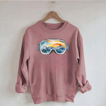 Ski Goggles Watercolor Sweatshirt
