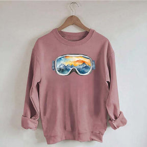 Ski Goggles Watercolor Sweatshirt