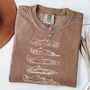 Evolution of a F1 Car Race T-Shirt