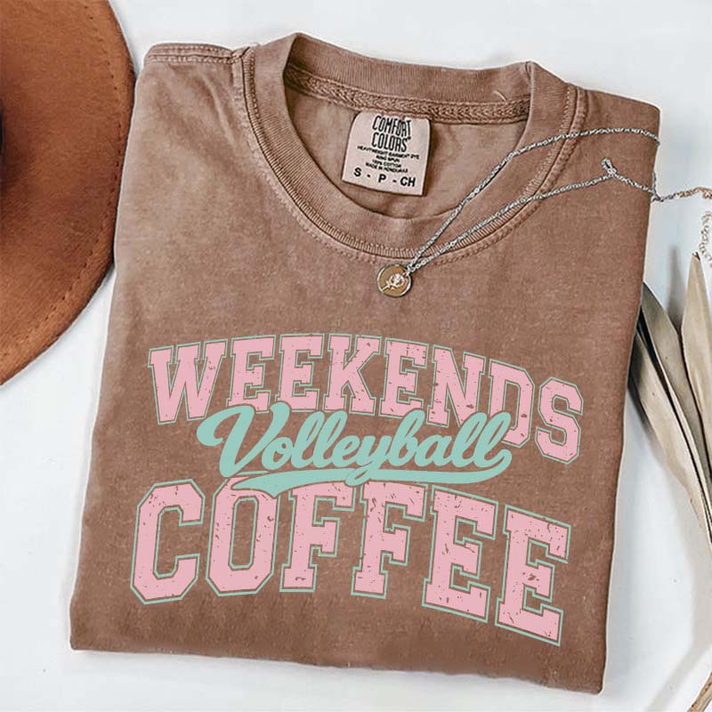 Weekends Coffee Volleyball T-Shirt
