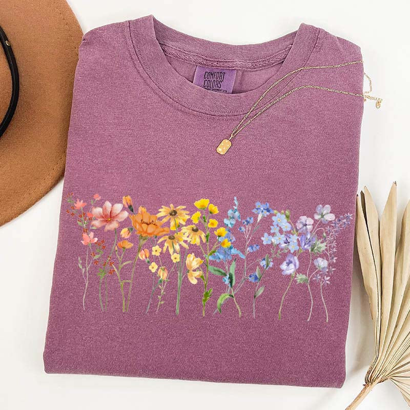 Wildflower LGBT Rainbow Floral T-Shirt