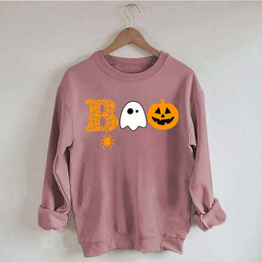Halloween Boo Ghost Pumpkin Spider Sweatshirt
