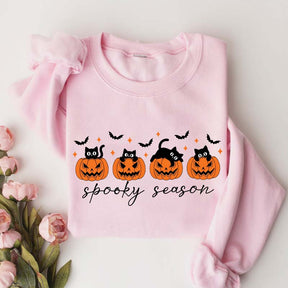 Spooky Season Black Cats Pumpkin Sweatshirt