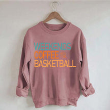 Weekends Coffee Basketball Vibes Sweatshirt