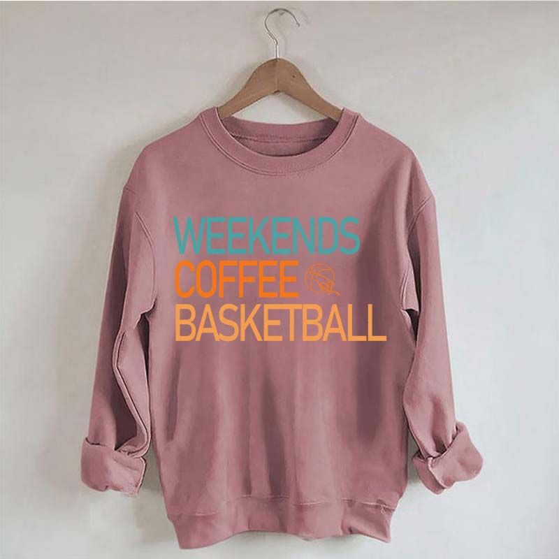Weekends Coffee Basketball Vibes Sweatshirt