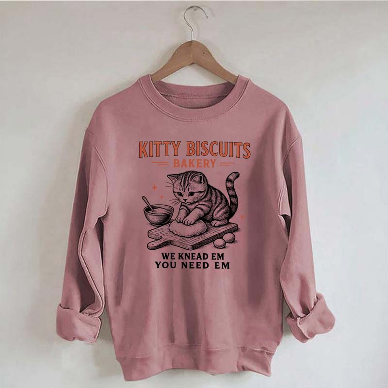 Sourdough Bread Kitty Biscuit Sweatshirt