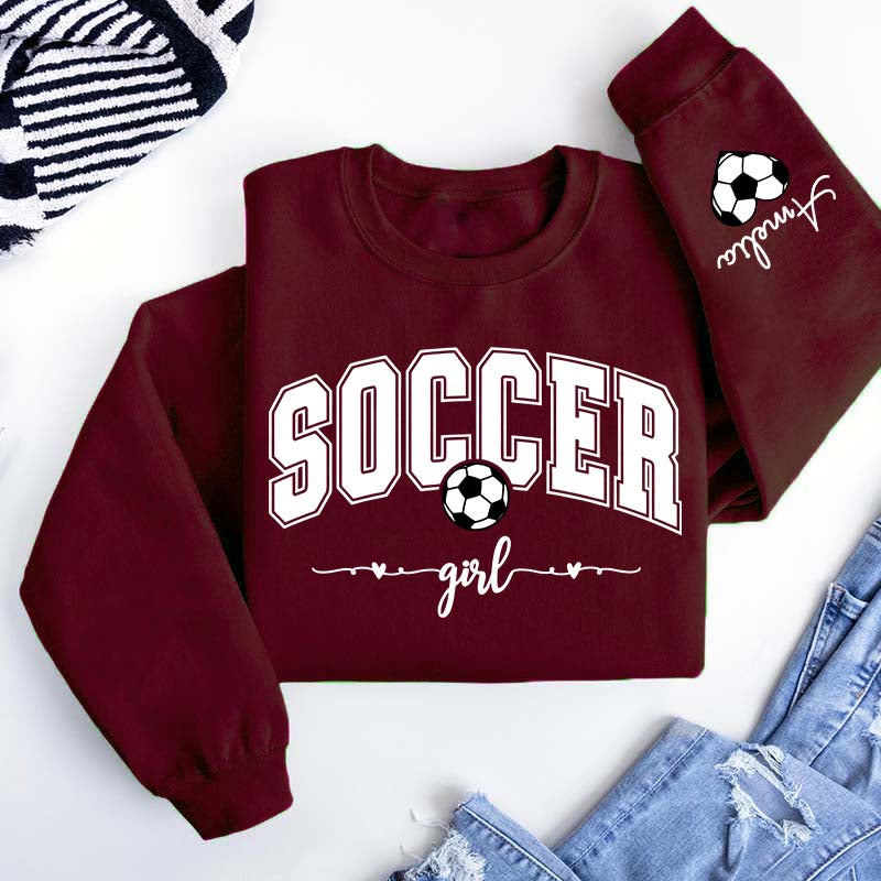 Personalized Soccer Girl Sweatshirt